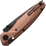Acta Non Verba Knives A100 A-Lock Rose Gold Aluminum Folding Elmax Pocket Knife A100034