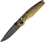 Acta Non Verba Knives A100 A-Lock Gold Topo Titanium Folding Elmax Pocket Knife A100035