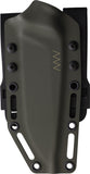 Acta Non Verba Knives M311 Spelter Olive Green Micarta N690 Fixed Blade Knife w/ Sheath M311026