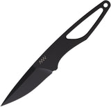 Acta Non Verba Knives P100 Black Skeletonized Sleipner Steel Fixed Blade Knife w/ Sheath P100036