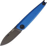 Acta Non Verba Knives Z050 Slip Joint Dural Blue Aluminum Folding DLC Sleipner Knife Z050015