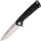 Acta Non Verba Knives Z100 Linerlock Black GRN Folding Sleipner Knife Z100051