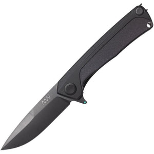 Acta Non Verba Knives Z100 Linerlock Black GRN Folding Sleipner Pocket Knife Z100052