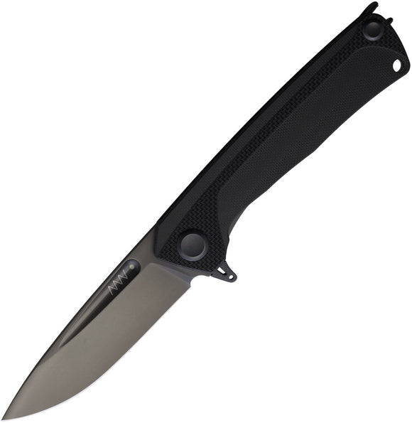 Acta Non Verba Knives Z200 Plus Linerlock Blackout G10 Folding Sleipner Knife Z200PLUS002