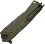 Acta Non Verba Knives Z200 Plus Linerlock OD Green G10 Folding Sleipner Knife Z200PLUS006