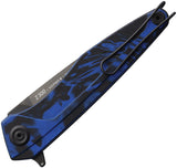 Acta Non Verba Knives Z300 Linerlock Blue Velvet G10 Folding DLC Sleipner Knife Z300072