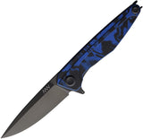 Acta Non Verba Knives Z300 Linerlock Blue Velvet G10 Folding DLC Sleipner Knife Z300072