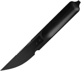 Arcform Alt:Cut Minimal Black Titanium S35VN Straight Back Fixed Blade Knife 0168B