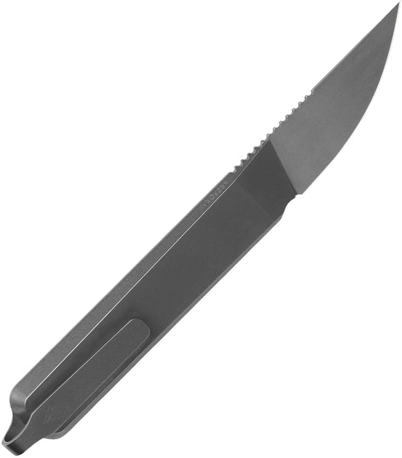 Arcform Alt:Cut Minimal Gray Titanium S35VN Straight Back Fixed Blade Knife 0168S
