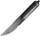 Arcform Alt:Cut Minimal Gray Titanium S35VN Straight Back Fixed Blade Knife 0168S