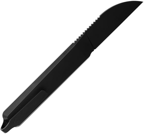 Arcform Alt:Cut Minimal Black Titanium S35VN Wharncliffe Fixed Blade Knife 0172B