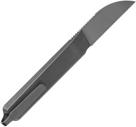 Arcform Alt:Cut Minimal Gray Titanium S35VN Wharncliffe Fixed Blade Knife 0172S