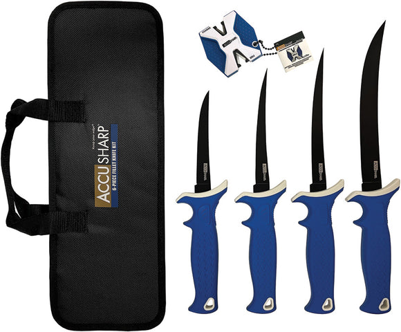 AccuSharp Six Piece Fixed Blade Knife Fillet Kit 737C