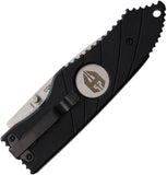 Hoffner Knives Small Snap Linerlock Black G10 Folding VG-10 Partially Serrated Knife TA01