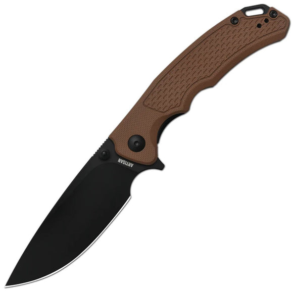 Artisan Tradition V2 Linerlock Brown G10 Folding AR-RPM9 Pocket Knife 1702MBBN