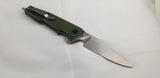Artisan Predator Linerlock OD Green G10 Screwdriver D2 Tool Steel Knife 1706PGN