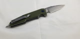 Artisan Predator Linerlock OD Green G10 Screwdriver D2 Tool Steel Knife 1706PGN