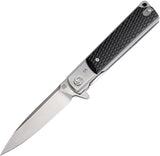 Artisan Classic Linerlock Black Handle Folding Knife 1802PBKC