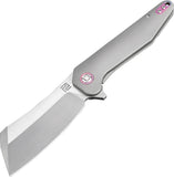 Artisan Osprey Framelock Gray Titanium M390 Bohler Stainless Knife 1803GGYM