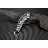 Artisan Cobra Linerlock Black White Handle D2 Tool Steel Folding Knife 1811PBGC