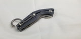 Artisan Cobra Linerlock Black White Handle D2 Tool Steel Folding Knife 1811PBGC