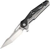 Artisan Cutlery Interceptor Black Gray Titanium M390 Folding Knife 1812GBKM