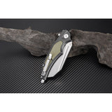 Artisan Apache Linerlock Green Black D2 Tool Steel Folding Knife 1813PBGN