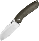 Artisan Prime Framelock Green Micarta & Titanium Folding S90V Pocket Knife 1866GODG