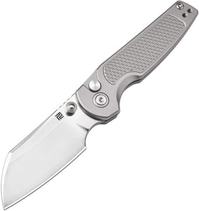 Artisan Cleo Button Lock Gray Titanium Folding CPM-S90V Pocket Knife 1871GGY