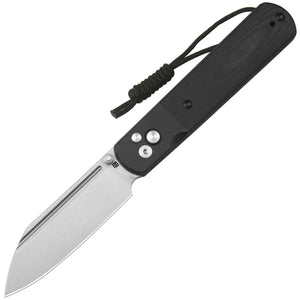 Artisan Holm Button Lock Black Steel & G10 Folding AR-RPM9 Pocket Knife 1875PBK