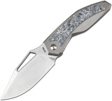 Artisan Fragarach Linerlock Gray Titanium & Carbon Fiber Folding S90V Knife 1879GDM
