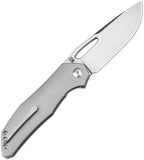 Artisan Keras Framelock Gray Titanium Folding S35VN Pocket Knife 1880GGY
