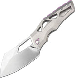 Artisan Tortoise Framelock Gray & Purple Titanium Folding S35VN Pocket Knife 1884GPU