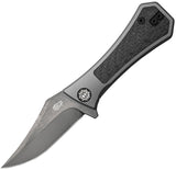 Auxiliary Manufacturing Deadhead Bowie Framelock Titanium & Carbon Fiber Folding M390 Knife 002BK