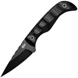 Auxiliary Manufacturing Karl Jr Deadhead Black G10 14C28N Fixed Blade Knife 003BK