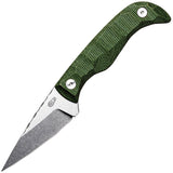 Auxiliary Manufacturing Karl Jr Deadhead Green Micarta 14C28N Fixed Blade Knife 003MGN
