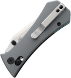 Auxiliary Manufacturing Coffin Tanto Crossbar Lock Gray G10 Folding 14C28N Pocket Knife 005GRY