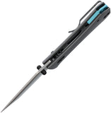 Auxiliary Manufacturing Coffin Tanto Crossbar Lock Gray G10 Folding 14C28N Pocket Knife 005GRY
