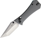 Auxiliary Manufacturing Coffin Tanto Crossbar Lock Gray G10 Folding 14C28N Pocket Knife 005GRY