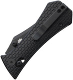 Auxiliary Manufacturing Pocket Bowie Crossbar Lock Black Aluminum Folding 14C28N Knife 008ALBWBL