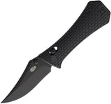 Auxiliary Manufacturing Pocket Bowie Crossbar Lock Black Aluminum Folding 14C28N Knife 008ALBWBL