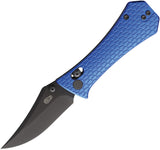 Auxiliary Manufacturing Pocket Bowie Crossbar Lock Blue Aluminum Folding 14C28N Knife 009BLU