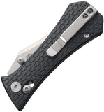 Auxiliary Manufacturing Pocket Bowie Crossbar Lock Dark Gray Aluminum Folding 14C28N Knife 009GRY