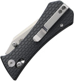 Auxiliary Manufacturing Coffin Tanto Crossbar Lock Dark Gray Aluminum Folding 14C28N Knife 010GRY