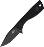 Auxiliary Manufacturing Runt Black G10 14C28N Fixed Blade Knife 011BLK