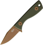 Auxiliary Manufacturing Runt Green G10 Rose Gold 14C28N Fixed Blade Knife 011GRN
