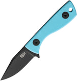 Auxiliary Manufacturing Runt Light Blue G10 14C28N Fixed Blade Knife 011TIF
