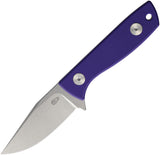 Auxiliary Manufacturing Runt XL Purple G10 14C28N Fixed Blade Knife 012PPL