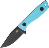 Auxiliary Manufacturing Runt XL Light Blue G10 14C28N Fixed Blade Knife 012TIF
