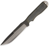 Anza Dune Field Black Micarta Blued False Edge Carbon Steel Fixed Blade Knife DF